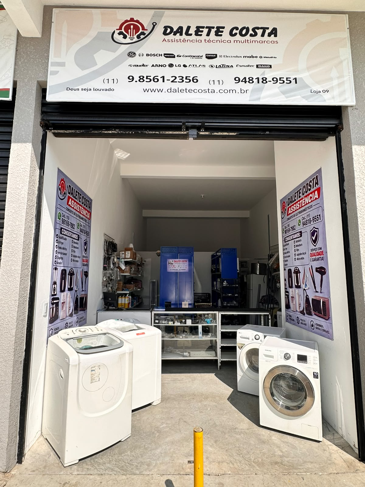 Fachada e interior da loja Dalete Costa em Sorocaba